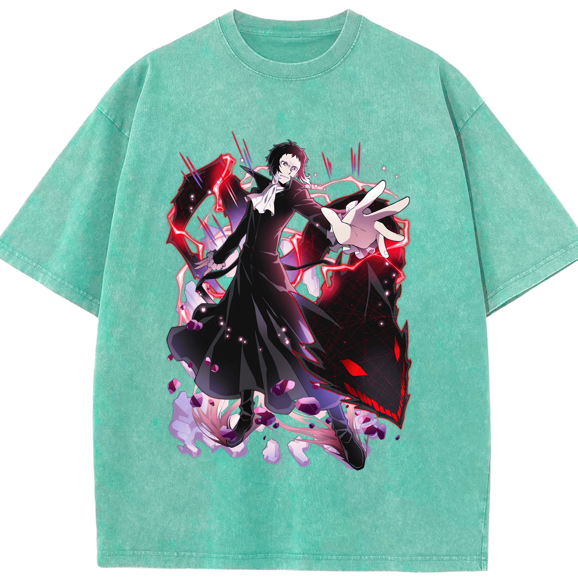 （画像用） 文豪ストレイドッグス Bungo Stray Dogs 綿100% ヴィンテージ風 半袖Tシャツ（フロントプリント）